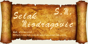 Selak Miodragović vizit kartica